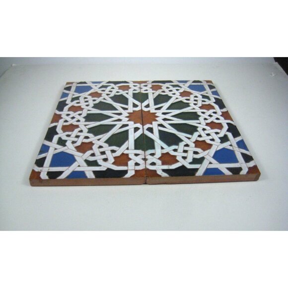 2 Spanish Ceramic Tiles Mensaque Rodriguez Y Cia Sevilla 11 X 11 in Decorative M - Picture 13 of 14